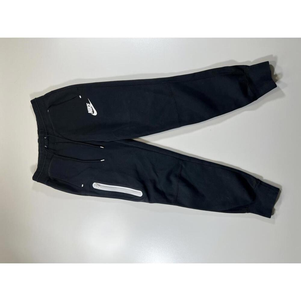 Nike Black Jogger Sweatpants with Reflective Zipper Pocket S